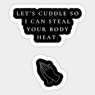 LETS CUDDLE Sticker